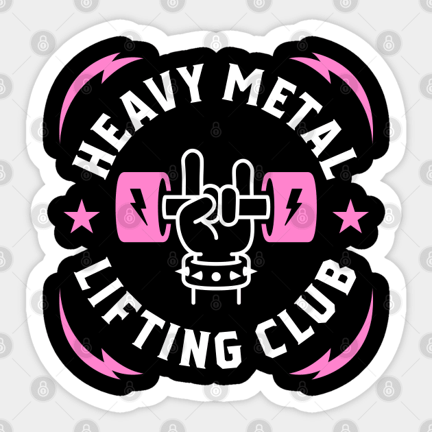 Heavy Metal Lifting Club (Pink) Sticker by brogressproject